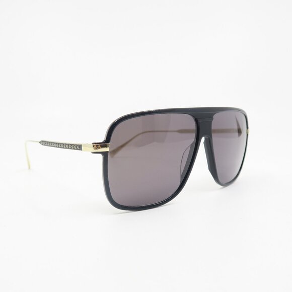 John Varvatos SJV562 60mm Black & Grey Lenses New Aviator Men's Sunglasses.